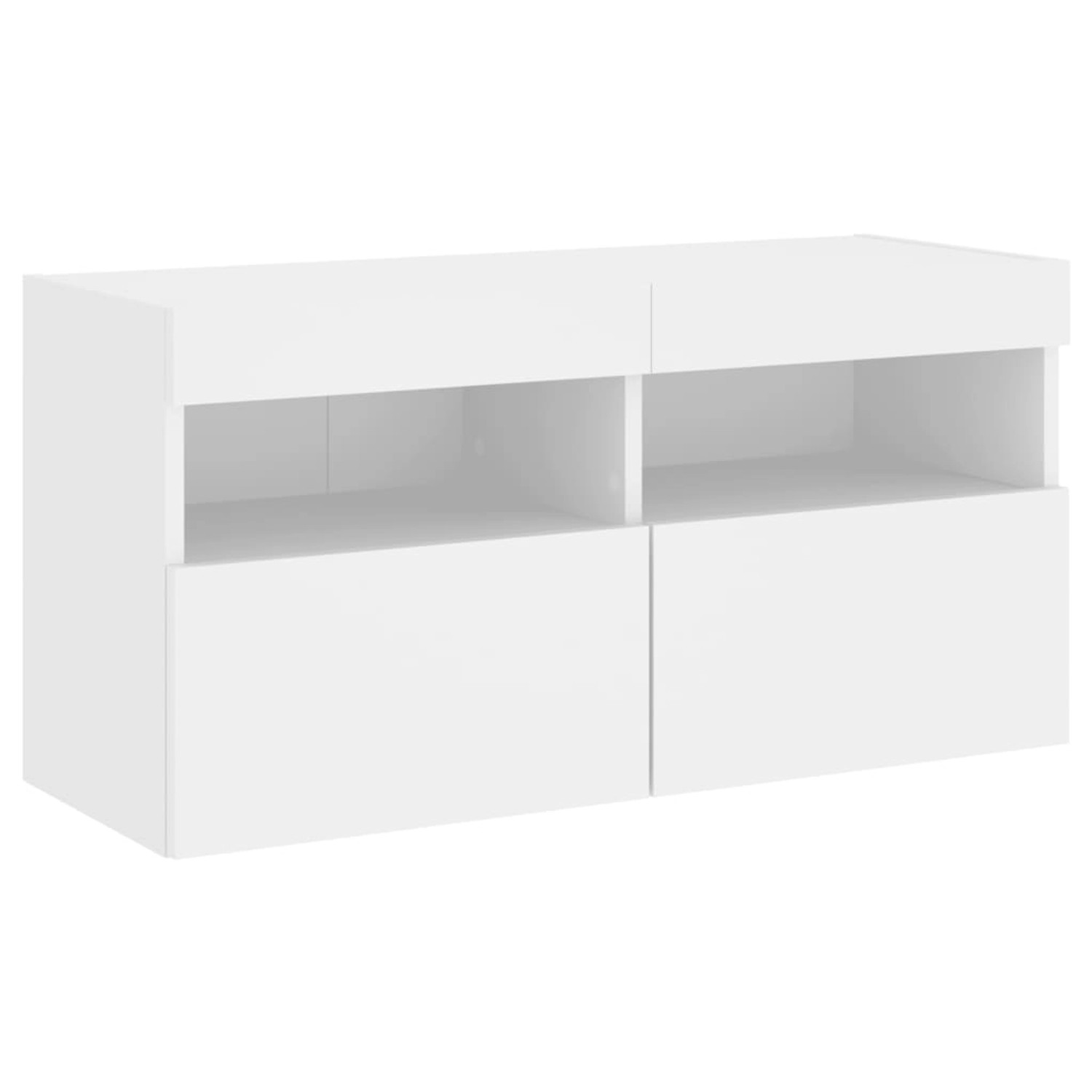 vidaXL TV-Wandschrank mit LED-Leuchten Weiß 80x30x40 cm 837197 günstig online kaufen