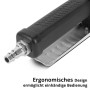 Ergonomische STAHLWERK Druckluft-Reifenfüllpistole mit schwarzem Griff und Schnellkupplung für einfache Bedienung.