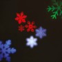 LED Projektor mit roten, grünen und blauen Schneeflocken für die Außenbeleuchtung.