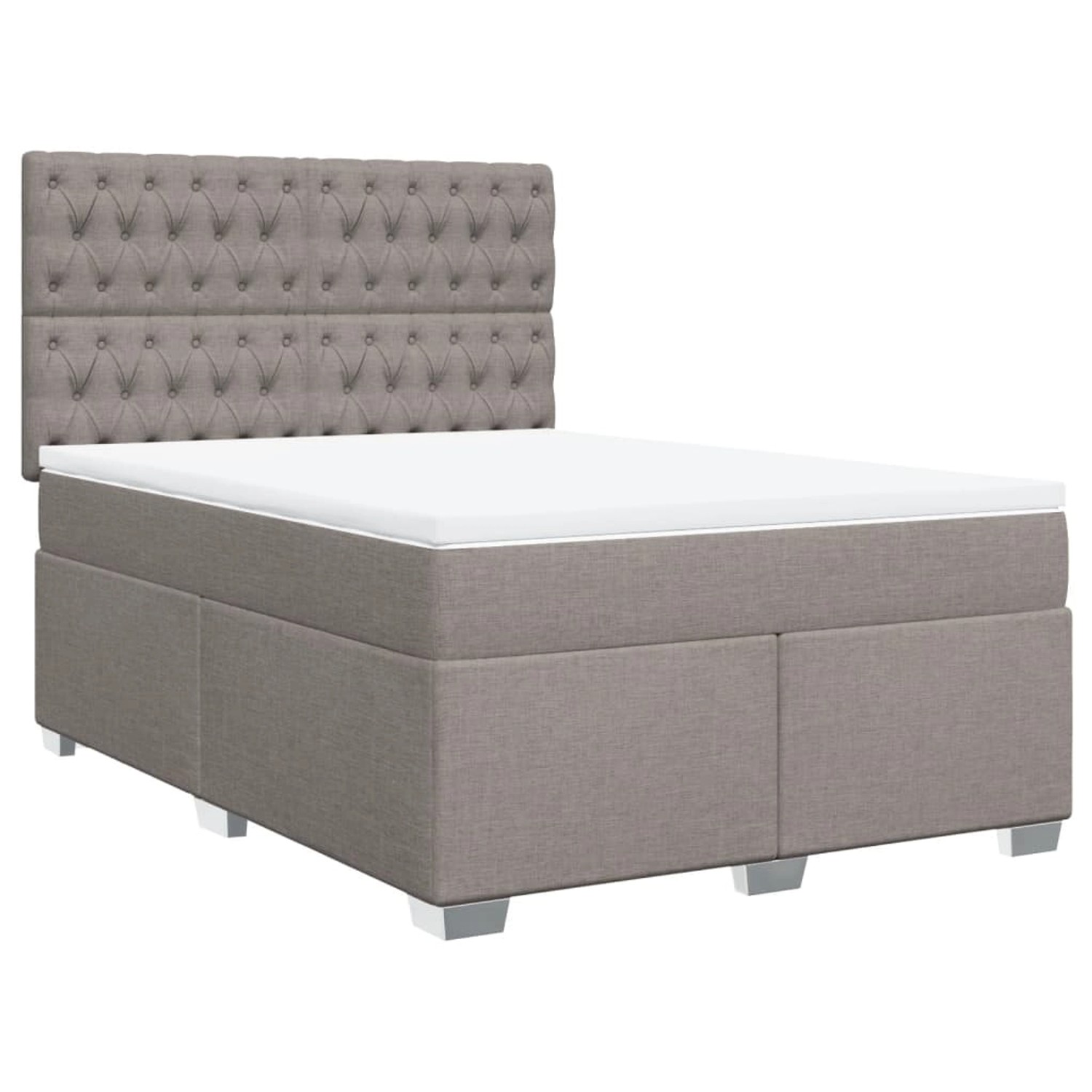 vidaXL Boxspringbett mit Matratze Taupe 160x200 cm Stoff2100028 günstig online kaufen