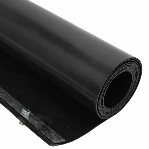 Schwarze vidaXL Wurzelsperre aus Polyethylen, aufgerollt, mit Metallbefestigung. Ideal für Garten & Pflanzenschutz.