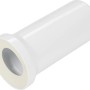 Weißer WC-Anschlussstutzen, 250 mm, aus Kunststoff für die Verbindung von WC und Abwasserrohr.