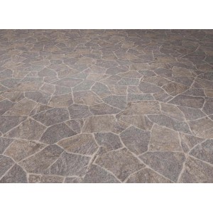 BRICOFLOR PVC-Bodenbelag in Steinoptik Grau-Braun, Meterware. Detailansicht des Bodenbelags.