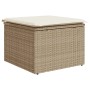 Beige vidaXL Garten-Sofagarnitur Element aus Polyrattan mit Kissen.