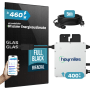 SUNNIVA Balkonkraftwerk 460W mit Wechselrichter, Solarmodul, Kabel. Bifazial, Fullblack Glas-Glas.