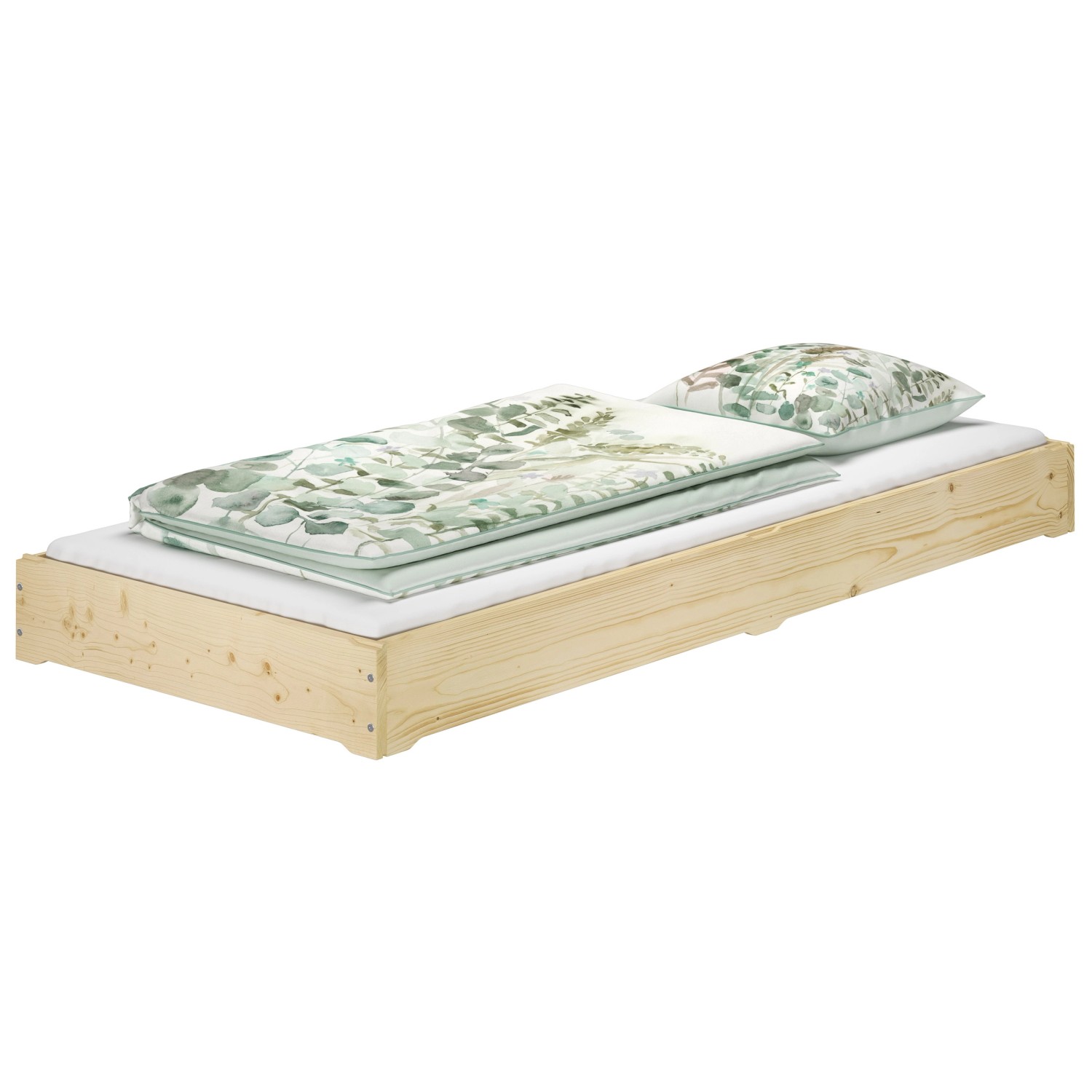 Erst-Holz Stapelbett Funktionsbett Massivholzbett Fichte Geölt 100 x 200 Mo günstig online kaufen