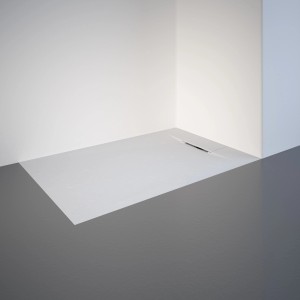 Rechteckige, extraflache Schulte Duschwanne ExpressPlus 120x80 cm in Weiß mit Ablauf