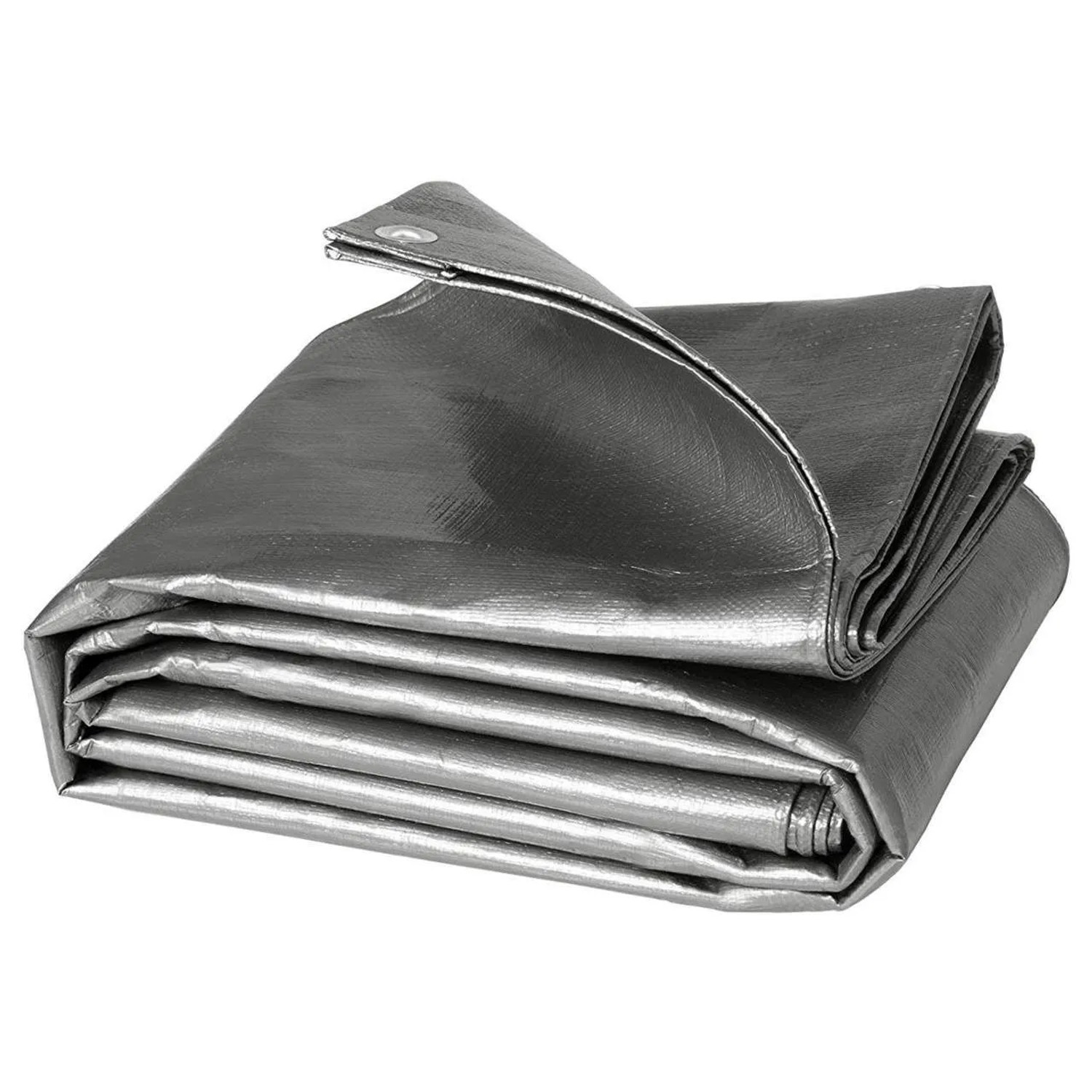 WOLTU Abdeckplane Wasserdicht 180 g/m² PE mit Ösen Grau 2x3 m