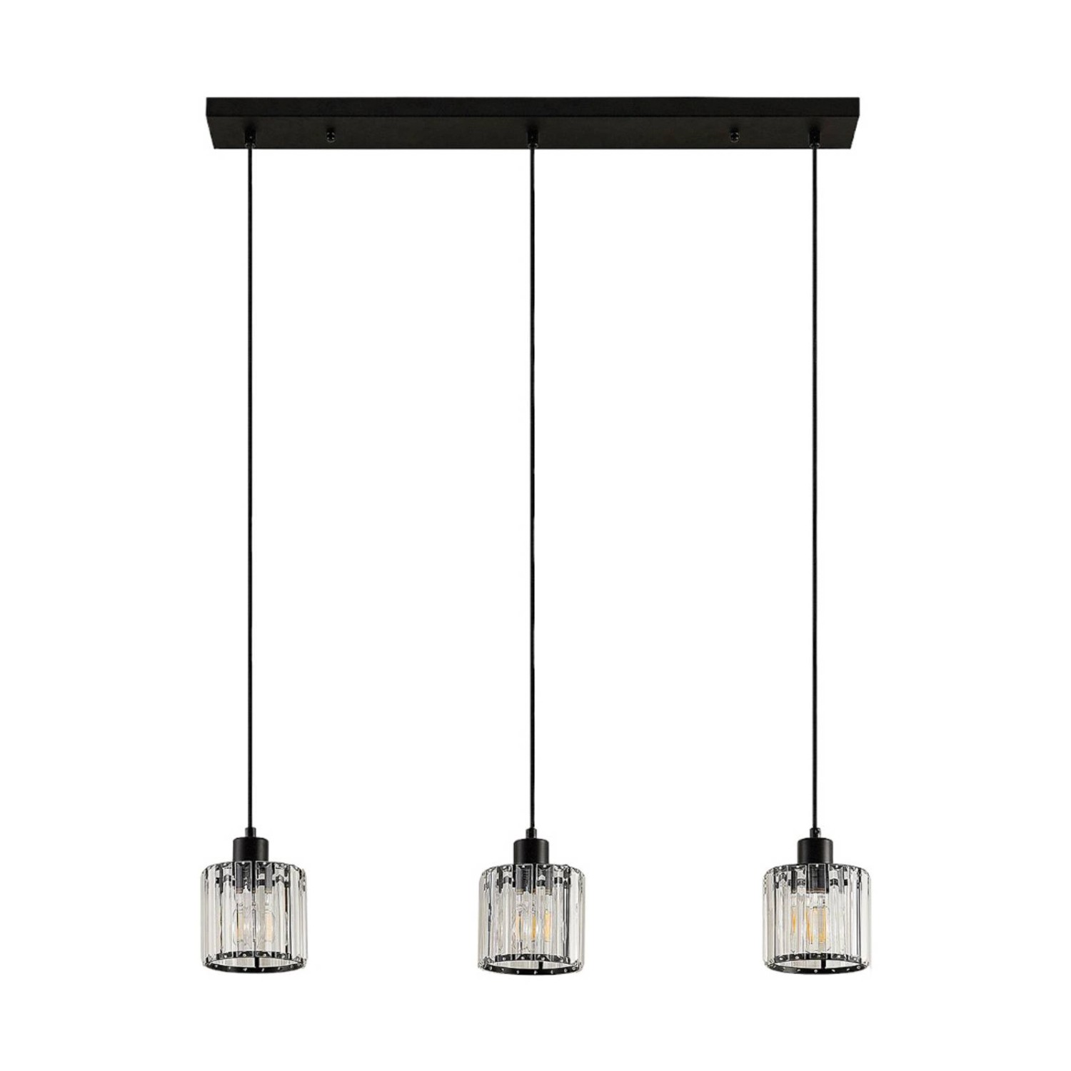 Lindby Pendelleuchte Vella 9626192 Modern in Schwarz aus Metall 3-flammig E günstig online kaufen