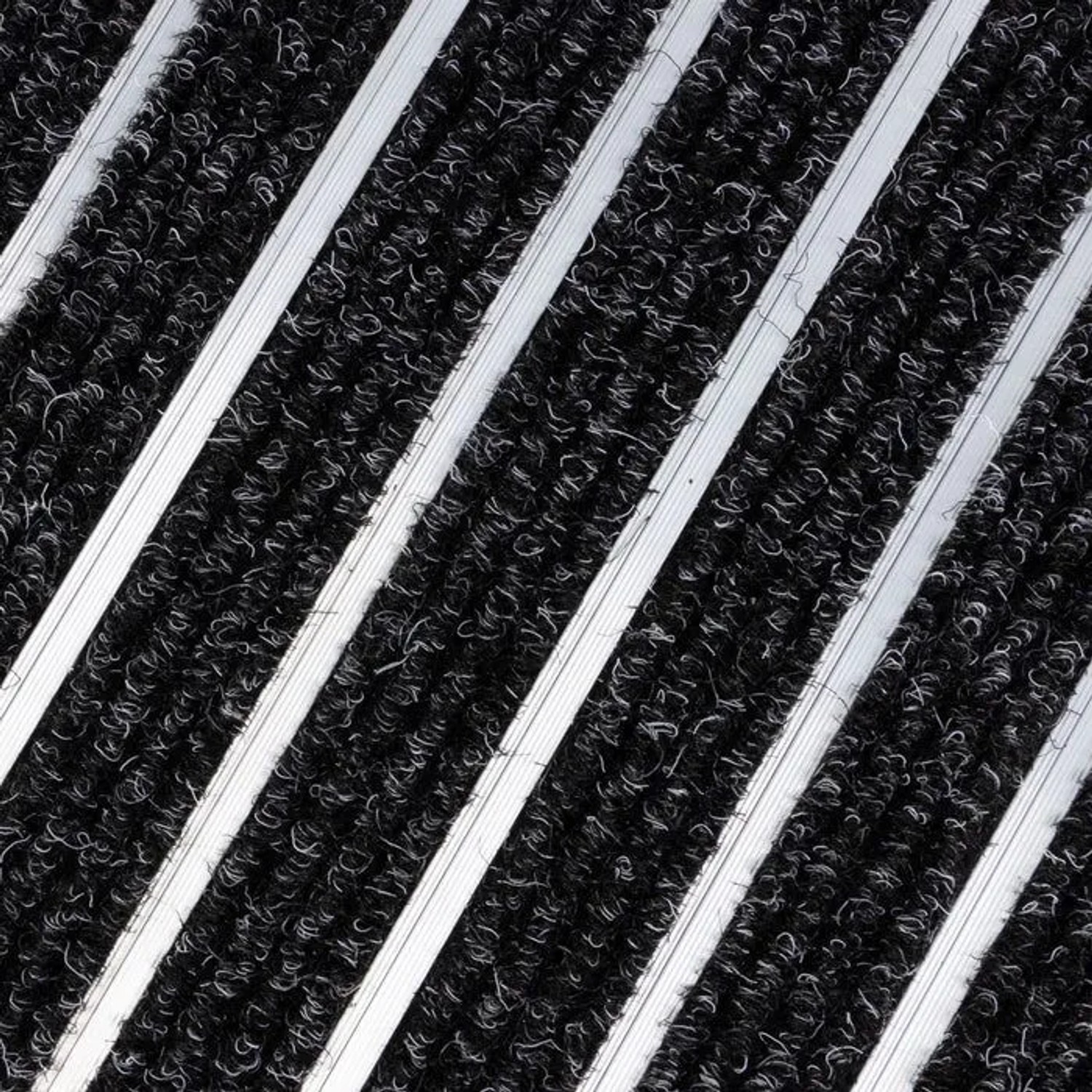 Floordirekt Fußmatte Spectral Aluminium Türmatte Textilfaser Rips 68 x 98 cm_4