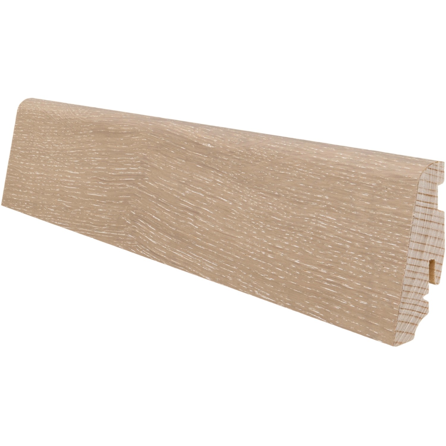 Sockelleiste Eiche Altweiß versiegelt 58 mm x 19 mm x Länge 2200 mm