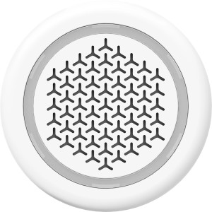 Weiße Hama Alarmsirene Smart WiFi mit Ton und Blitzleuchte für Alarmanlagen.