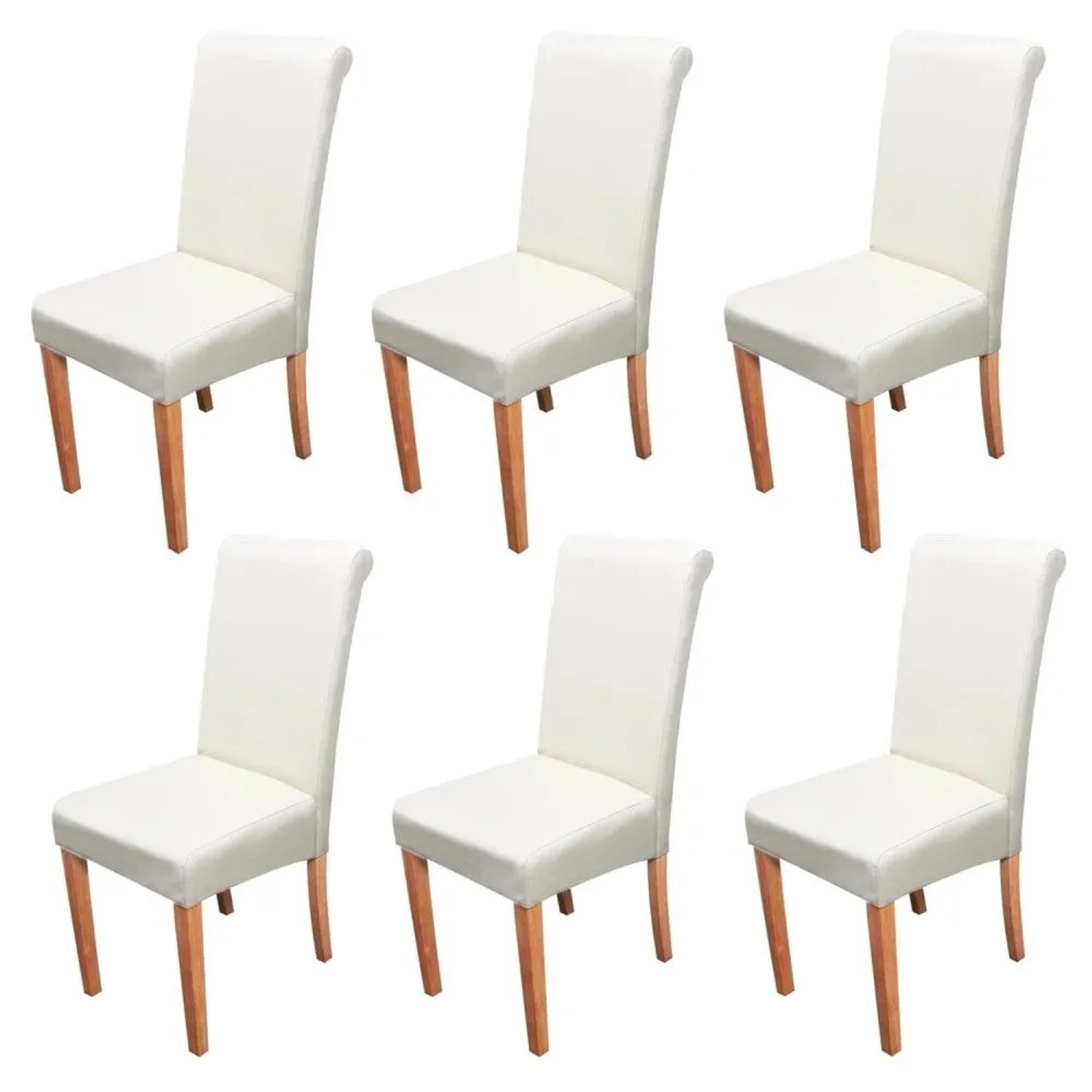 MCW Esszimmerstuhl Lecce II 6er-Set Creme Helle Beine