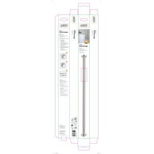 Verpackung der Schöner Wohnen Teleskop-Duschvorhangstange Obleon, 70-115 cm, Chrom.