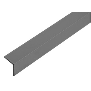 Alberts Winkelprofil aus Aluminium, anthrazitfarben, 20x20x2000 mm.