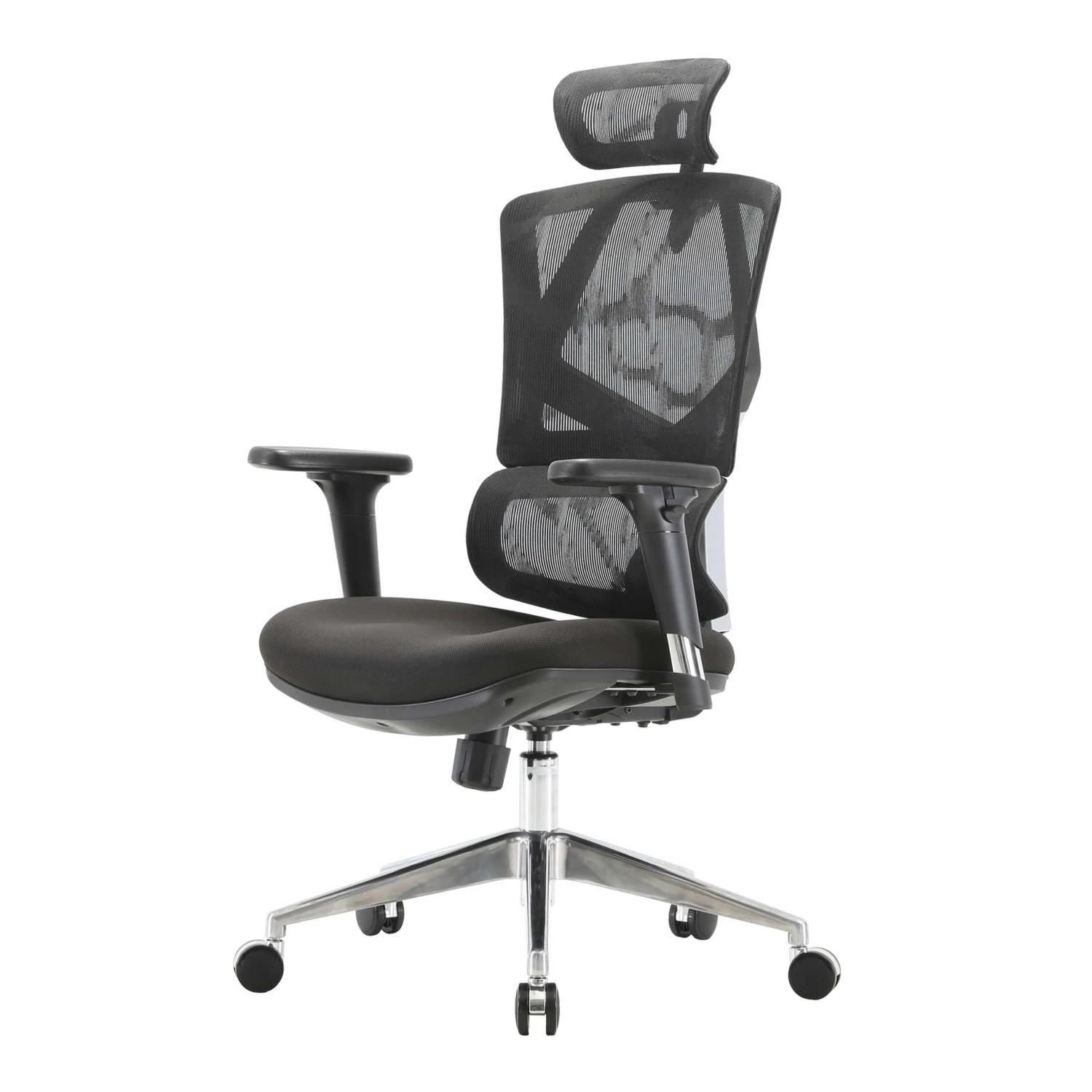 SIHOO Schreibtischstuhl Ergonomisch Lordosenstütze 3D-Armlehnen Gepolstert Schwarz
