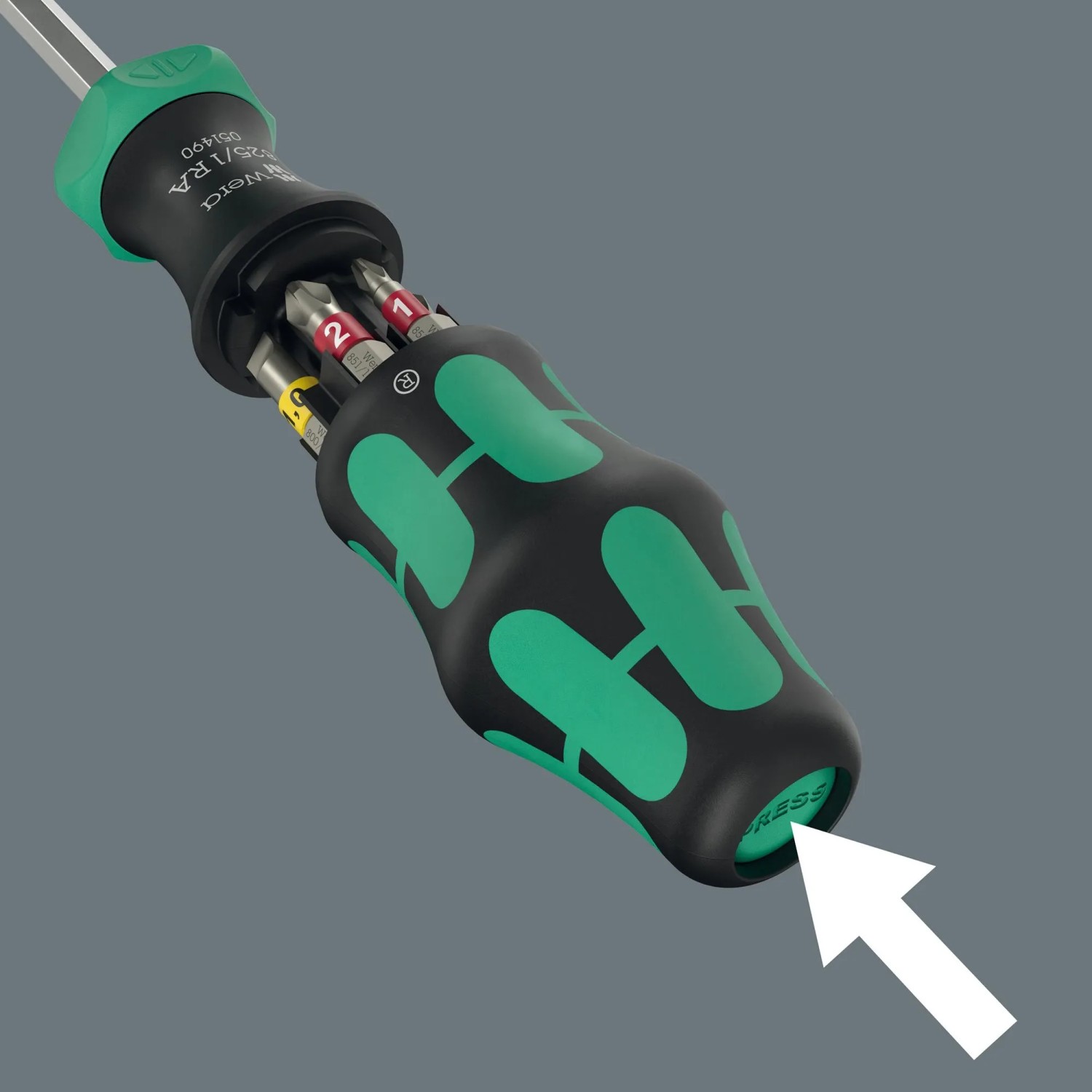 Wera Bit-Handhalter-Set, 6-teilig, mit Bits im Griffmagazin. Schraubendreher für schnelles Arbeiten.