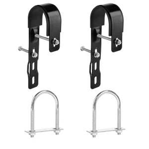 Hepa Solar Geländer-Set für Hepa Balkonkraftwerke Stahl Schwarz-Silber