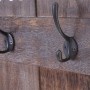 MCW Wandgarderobe C89 Welcome Shabby Braun mit 8 Haken im Shabby-Look.