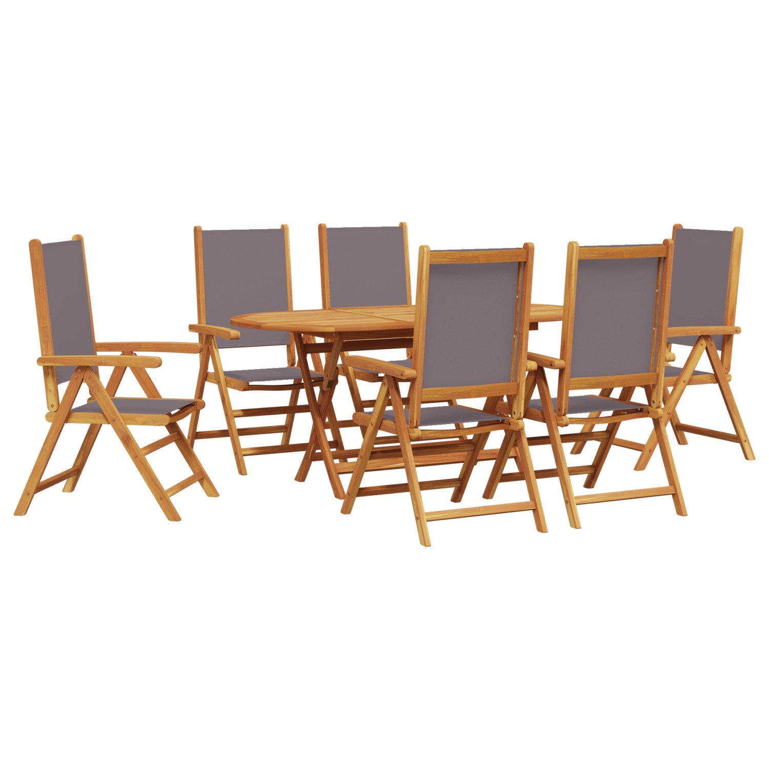 vidaXL 7-Teiliges Garten-Essset Anthrazit aus Massivem Akazienholz 3375745 günstig online kaufen