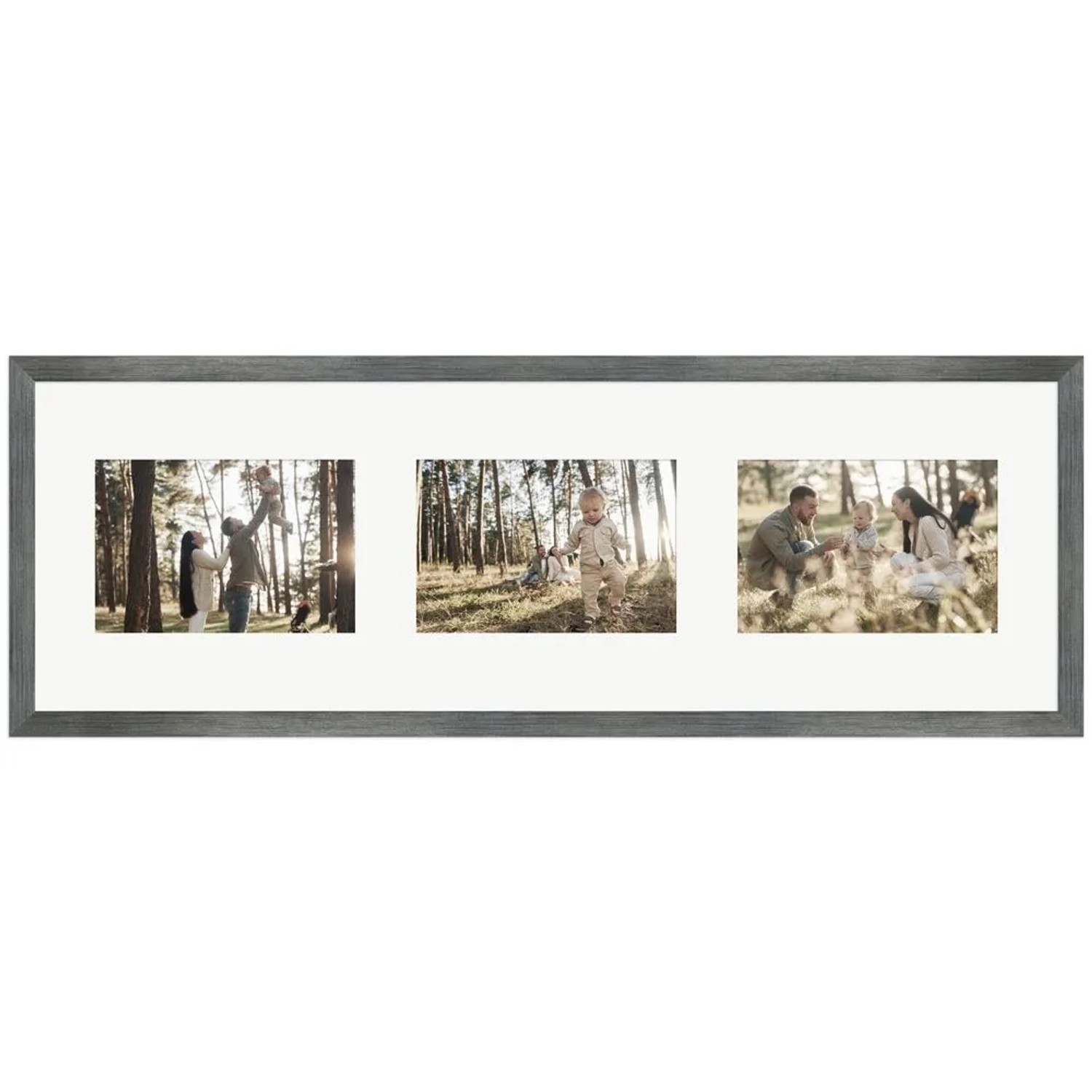 WANDStyle Galerierahmen G950 in Metall 20 x 60 cm für 3 Bilder im Format 10 x 15 cm