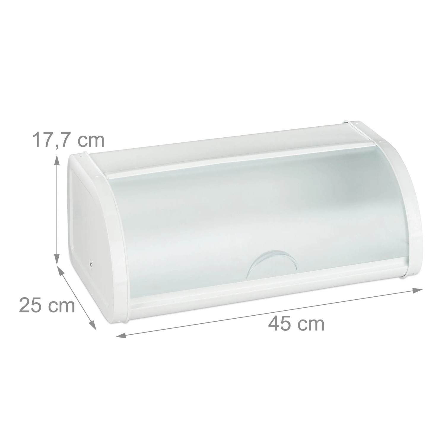 Relaxdays Brotkasten Eisen Weiß 17,7 cm x 45 cm x 25 cm 1,6 kg_4