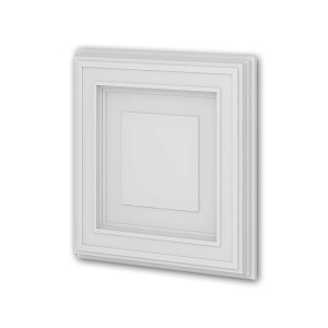 Weißes 3D Wandpaneel von PROFHOME, quadratisch, für Wandvertäfelung und Decken. Zubehör für Paneele.