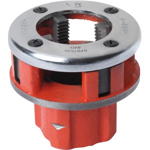 Rothenberger Gewindeschneidkopf 25 mm (1 Zoll) für präzise Gewinde, rot und silber.