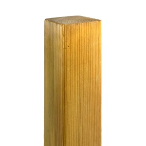 GartenLand Pfosten Gerade Gekappt 7x7 cm 90 cm Holz Kiefer PEFC KDI Grün 7x7x90 cm