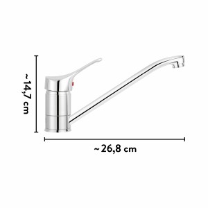baliv Küchenarmatur KI-5170 Chrom, Einhebelmischer mit schwenkbarem Auslauf.