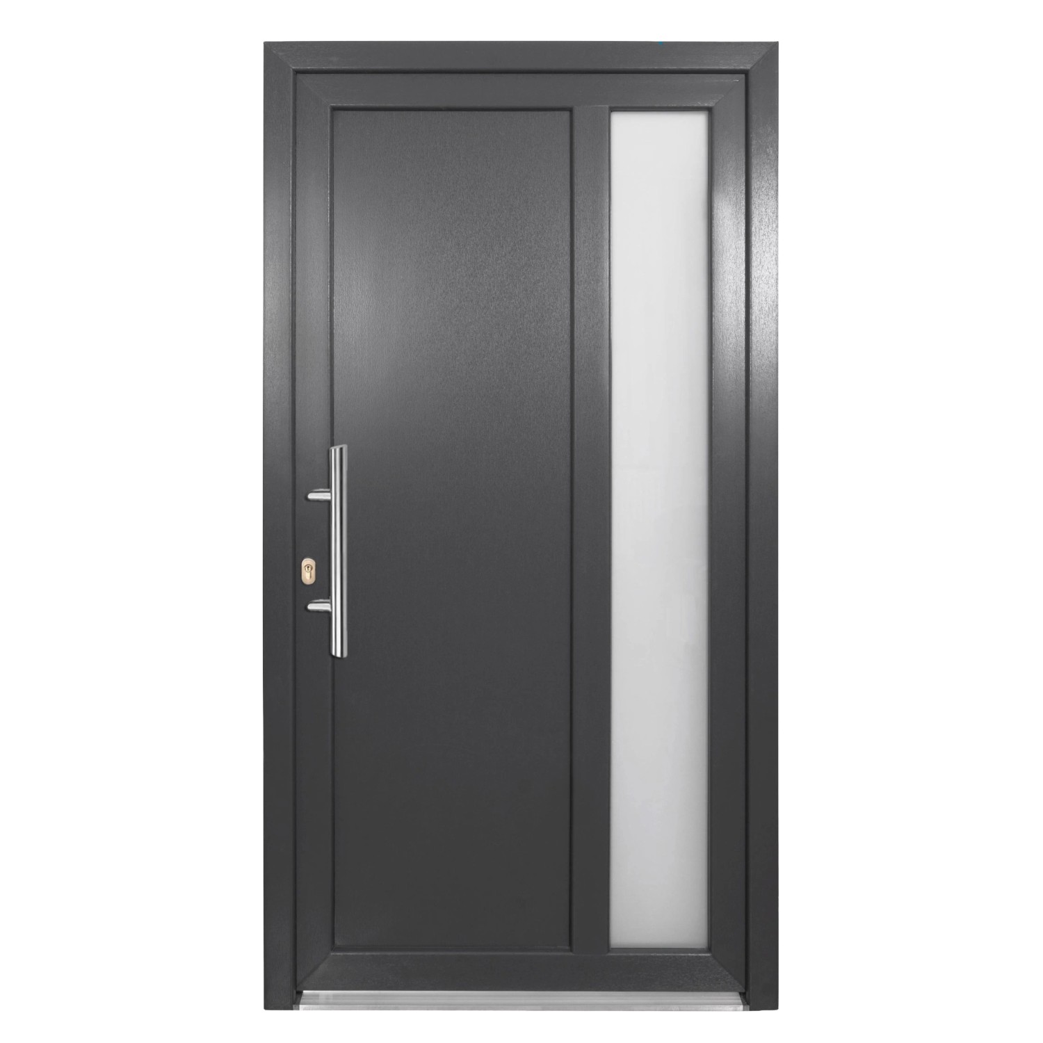 Panto Kunststoff-Haustür K011 Weiß-Anthrazit 100 cm x 200 cm DIN L