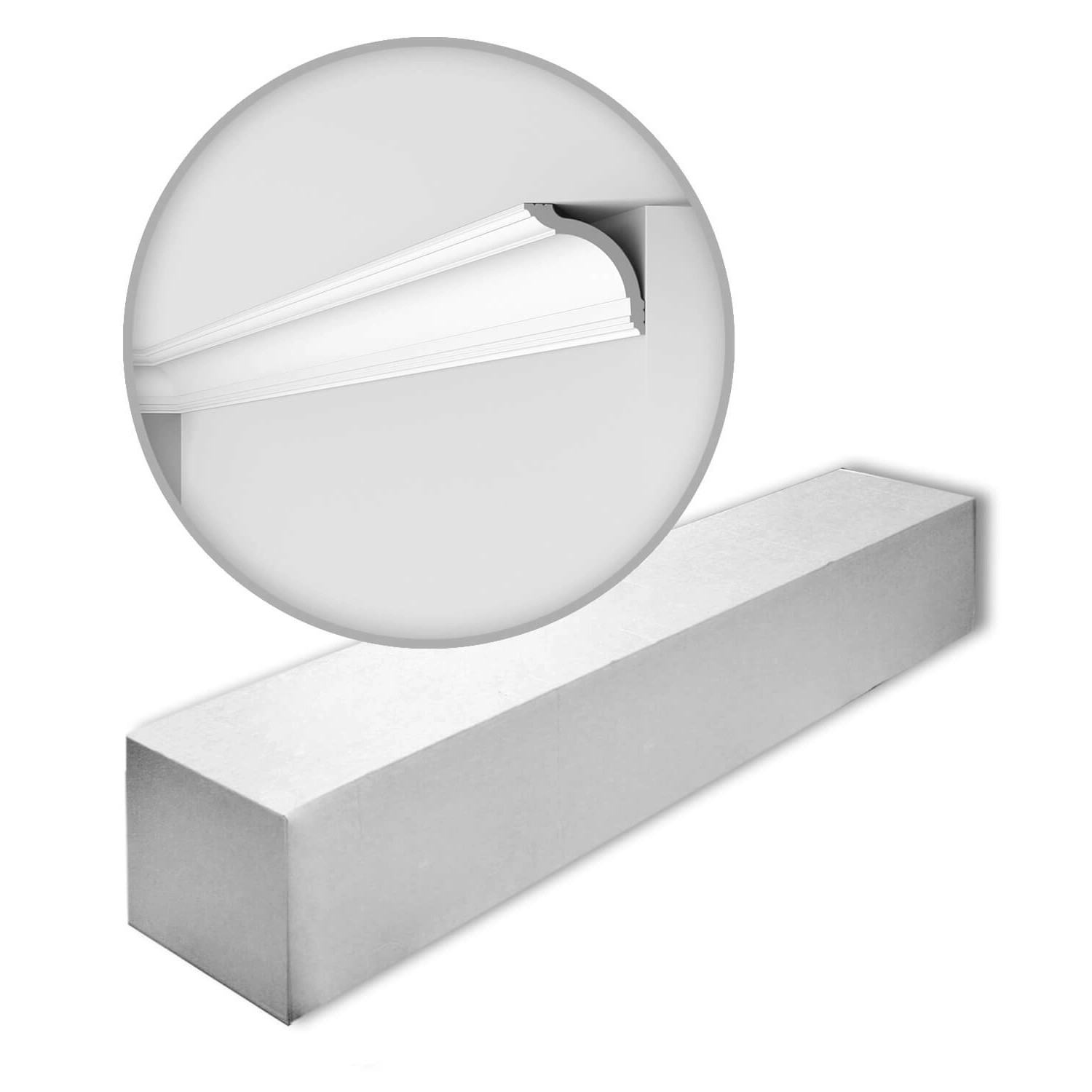 NOEL & MARQUET NMC WT17-Box WALLSTYL Eckleisten 1 Karton 8 Deckenleisten 16 m Weiß