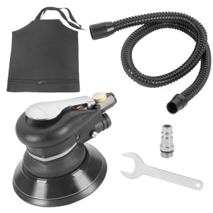 STAHLWERK Druckluft Exzenterschleifer DES-125 ST Set mit Staubbeutel, Schlauch und Schlüssel.