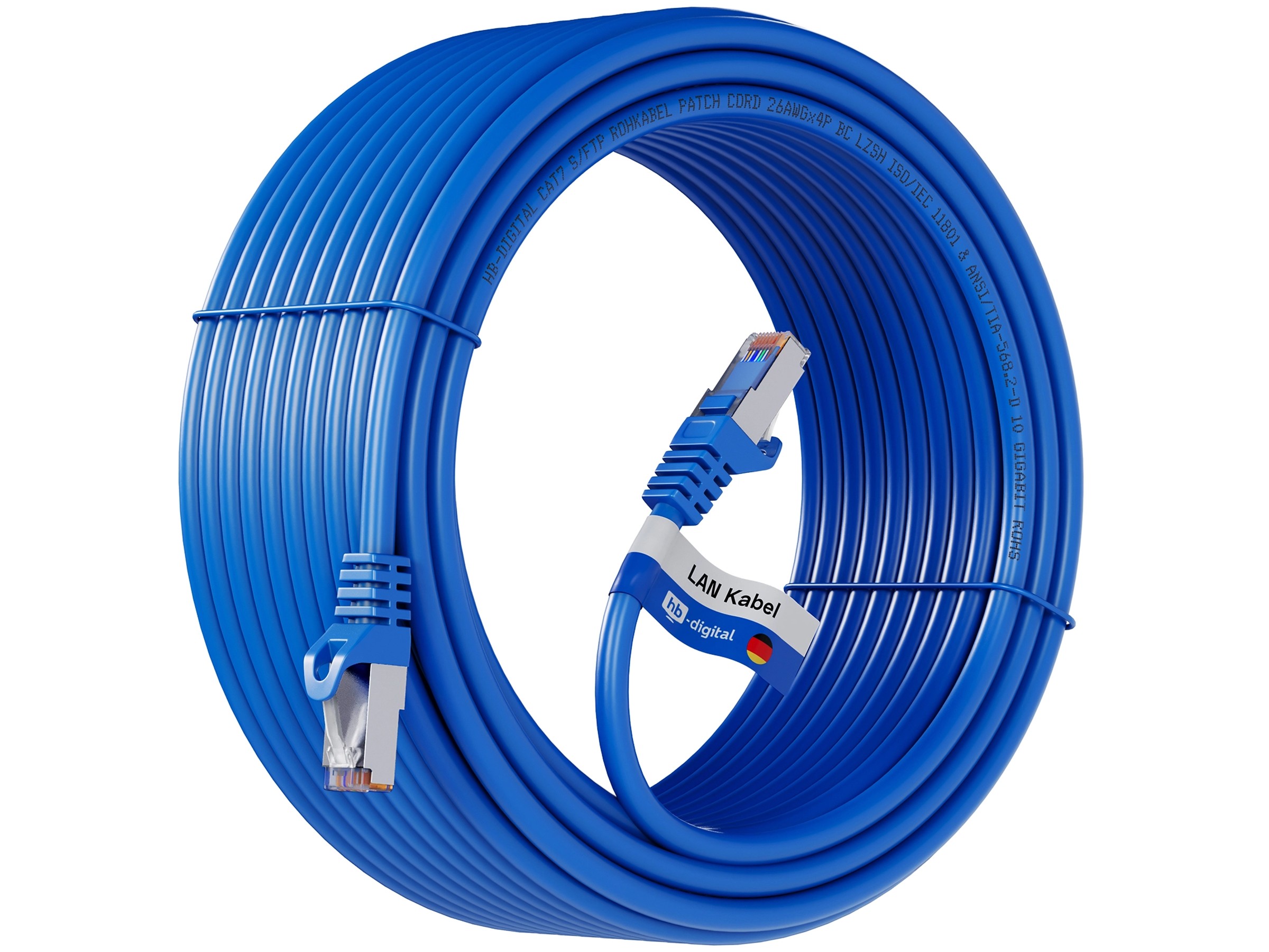 Hb-digital Flachkabel CAT 7 Rohkabel RJ45 LAN Kabel Produktbild-Vorschau 8