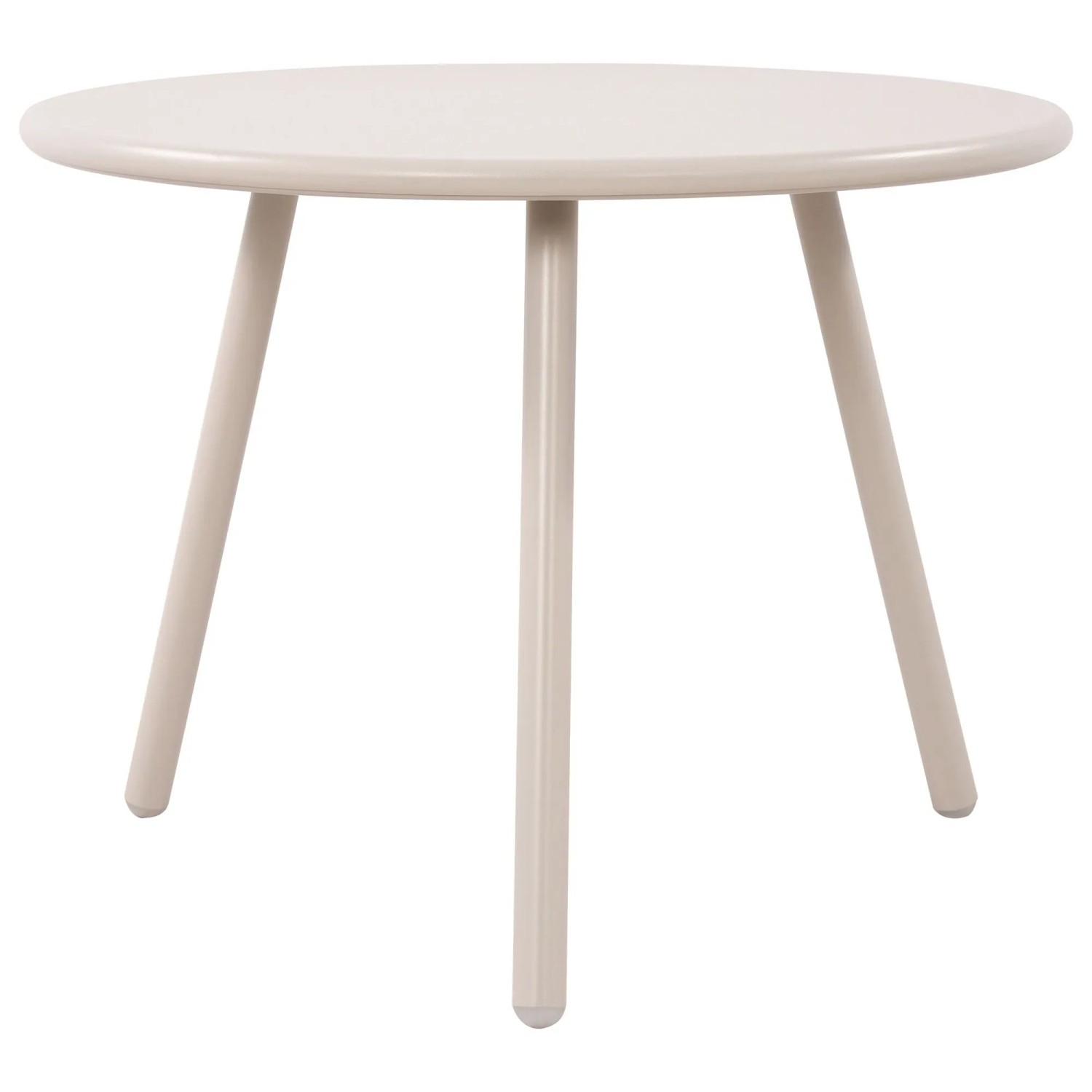 DELUKE Couchtisch NENIM Kunststoff Hellgrau 60x60x45cm Sofatisch Rund Beistelltisch Wohnzimmertisch Klein