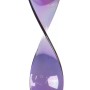 Lila Windspirale aus Kunststoff mit Glitzer, 40 cm, für Gartendeko.