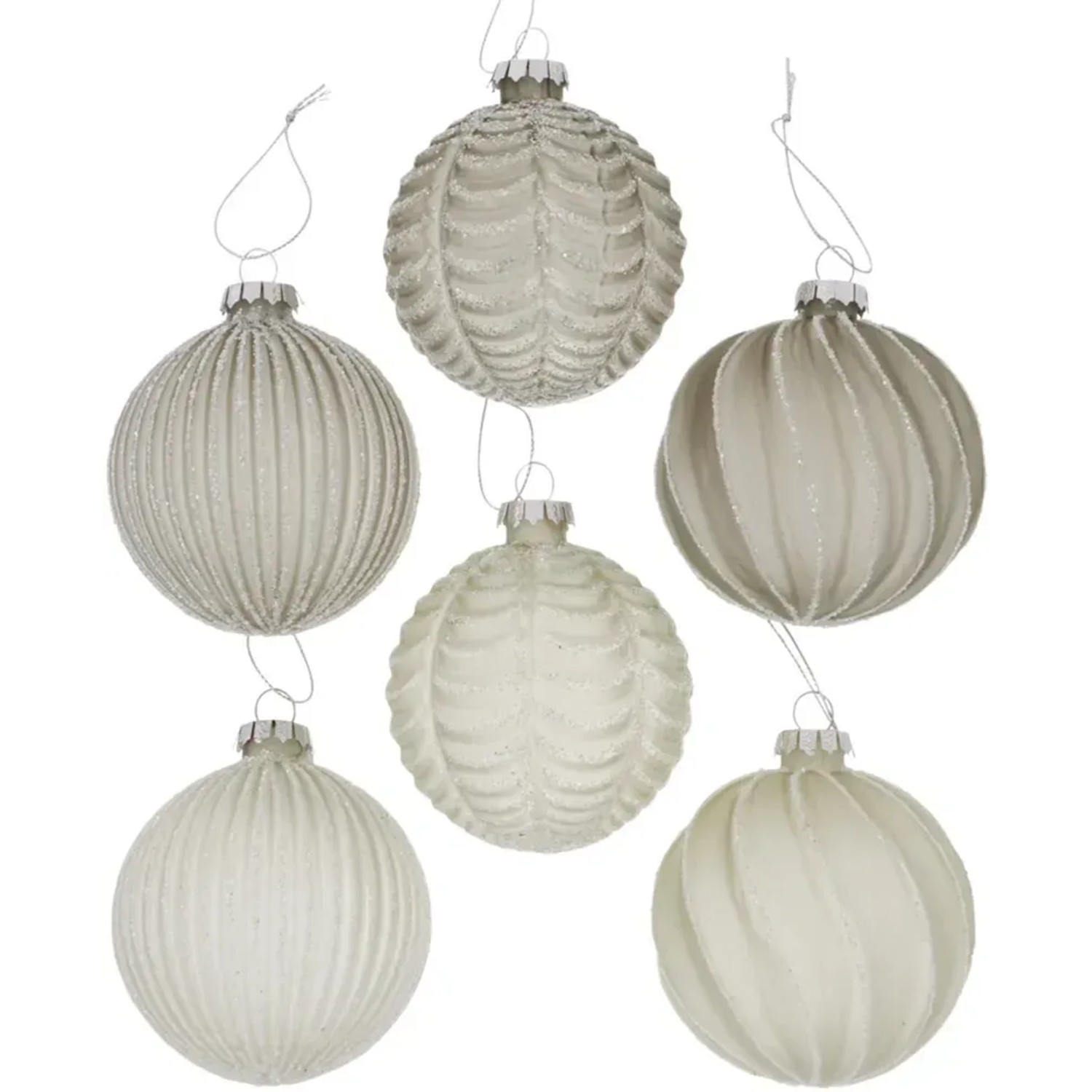 Boltze Home Weihnachtskugel Julina 6-fach sortiert