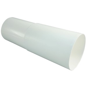 Weißer Marley Teleskopkanal (System 125) zur Montage von Gittern.