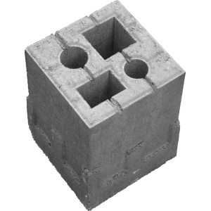 Christoph Zaun-Fundament 19x19x25 cm aus Beton für Zaunbau.