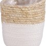 Weißer, runder Mica Decorations Korb Rachel aus Seegras, Ø 14 cm, ideal als Übertopf für Innen.