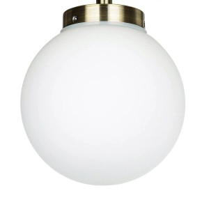 EASYLIGHT Deckenlampe Rund Ø 15 cm In Messing Kugelschirm Metall Glas E14