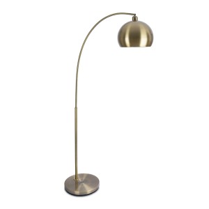 Relaxdays Stehlampe Metall Gold mit Fußschalter 180 cm x 92 cm x 35 cm 10,6 kg