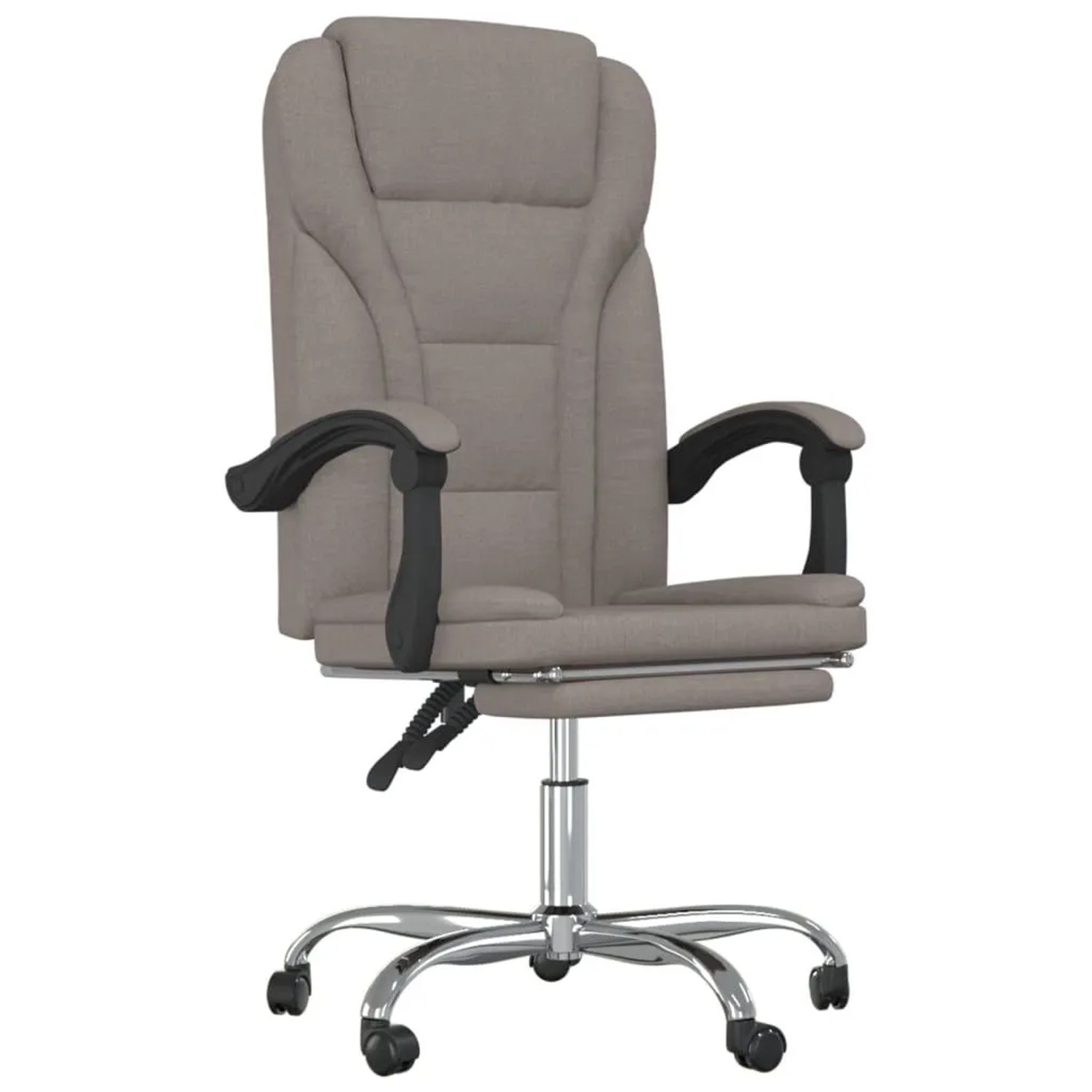 vidaXL Bürostuhl mit Liegefunktion Taupe Stoff 349693