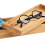 Wenko Bambus Box Terra mit Deckel, gefüllt mit Smartphone und Brille.