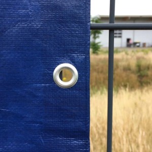 Boni-Shop Bauzaunplane Blau 1,76x3,41m 160g/m² Sichtschutz Windschutz