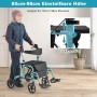 Costway Rollator Faltbar und Leicht mit Sitz 2-In-1 Rollstuhl Blau_5