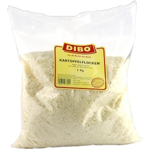Dibo Hunde-Ergänzungsfutter Kartoffelflocken, 1 kg Sack, für eine ausgewogene Hundeernährung.
