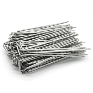 AMANKA Befestigungsanker, 100 Stück, 150x30mm, silberfarben, für Camping & Garten.