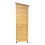 Axi Gartenschrank Hugo aus Holz (FSC®) in Braun, Seitenansicht. Ideal zur Aufbewahrung von Gartengeräten.