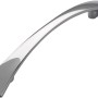 Siro Möbelgriff, Chrom glänzend, Lochabstand 128mm, 5er-Set. Metallgriff für Schrank und Schublade.